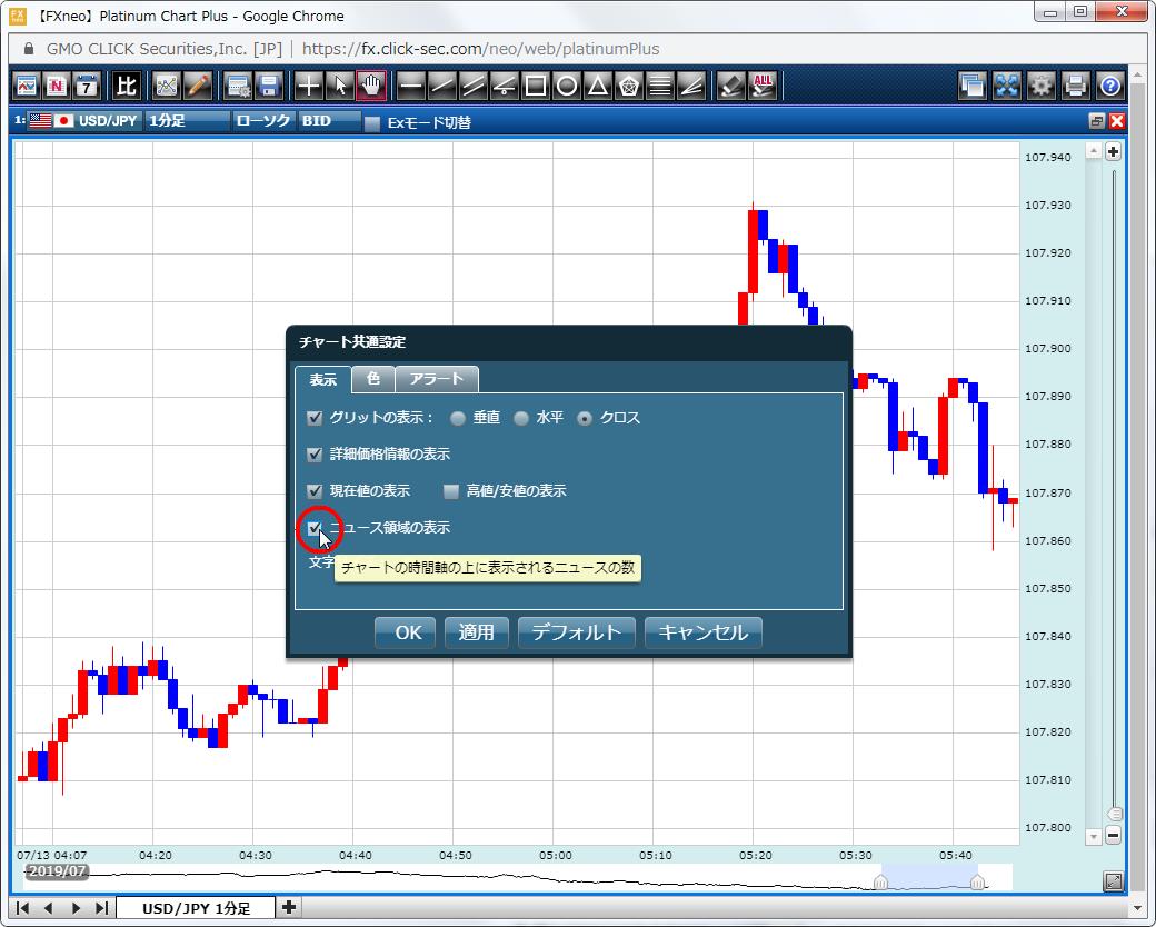 GMOクリック証券 FXneo「プラチナチャートプラス」解説 | フリーソフトの使い方
